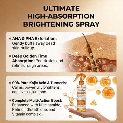 ✅Official Store | 𝓥𝒊𝒕𝙖𝙡𝒊𝙨𝙮𝙨 Keratin Care Kojic Acid Turmeric spray | Mild exfoliation spray, making the skin smoother, brighter and whiter | Suitable for all skin types of keratin care