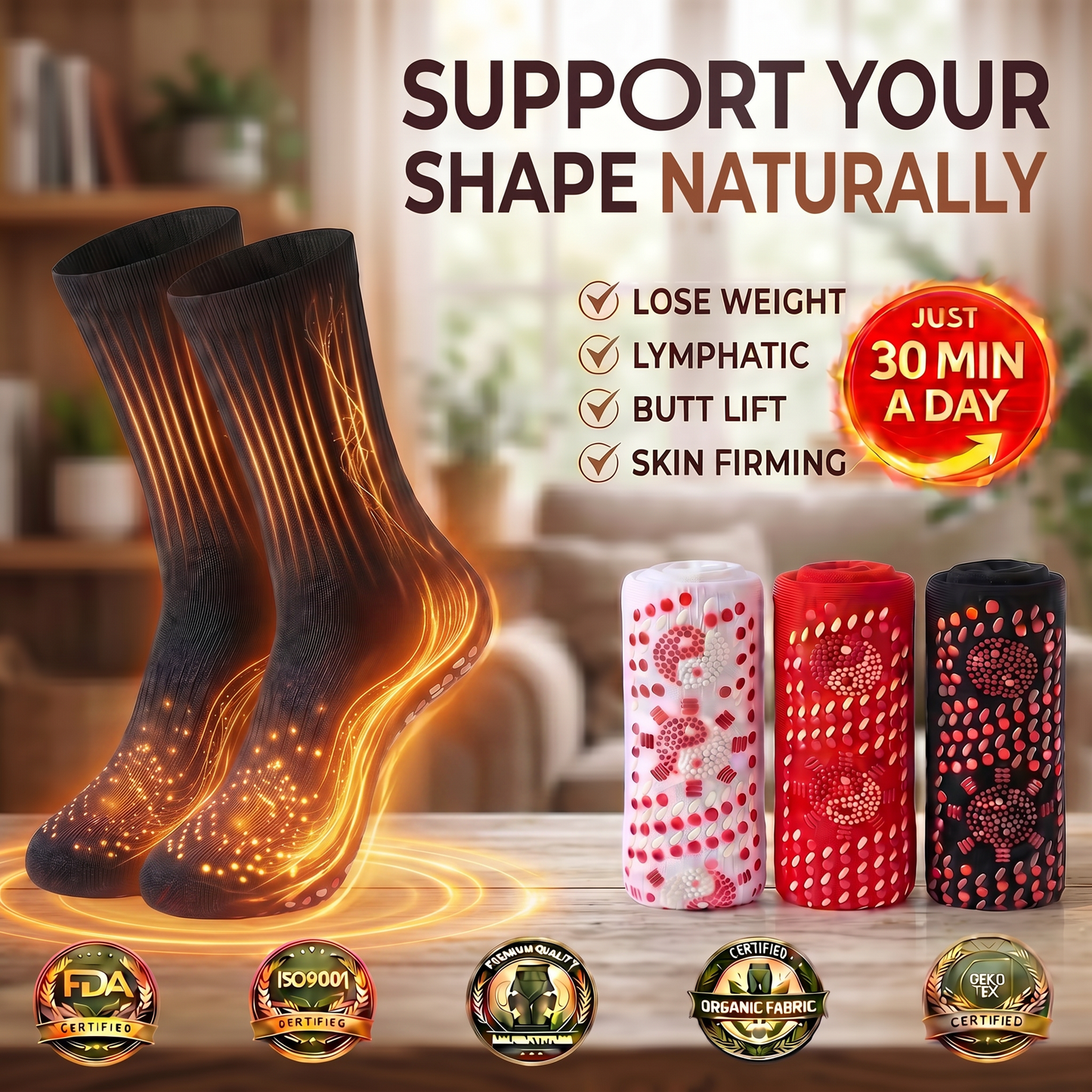 💕Official Store | BLUESHOT®2026  10-in-1 Moringa & Berberine Micro-Particle Sculpting socks|Burn fat, shape, promote blood circulation and metabolism, unclog lymph nodes|See results in 7 days
